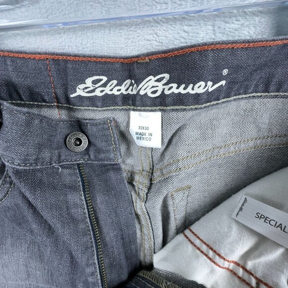 Eddie Bauer Straight Leg Jeans Specially Dyed Mid Rise Women's Gray Size 30X30 - Picture 6 of 12